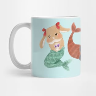 Mermaid Bunny BSC Vertical Line | Bailey Sean Claude x Bunniesmee Mug